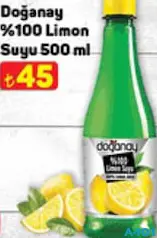 DOĞANAY %100 LİMON SUYU 500 ML